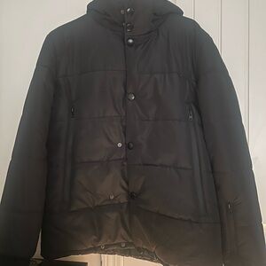 Spring + Mercer Men's Classic Black Puffer Jacket